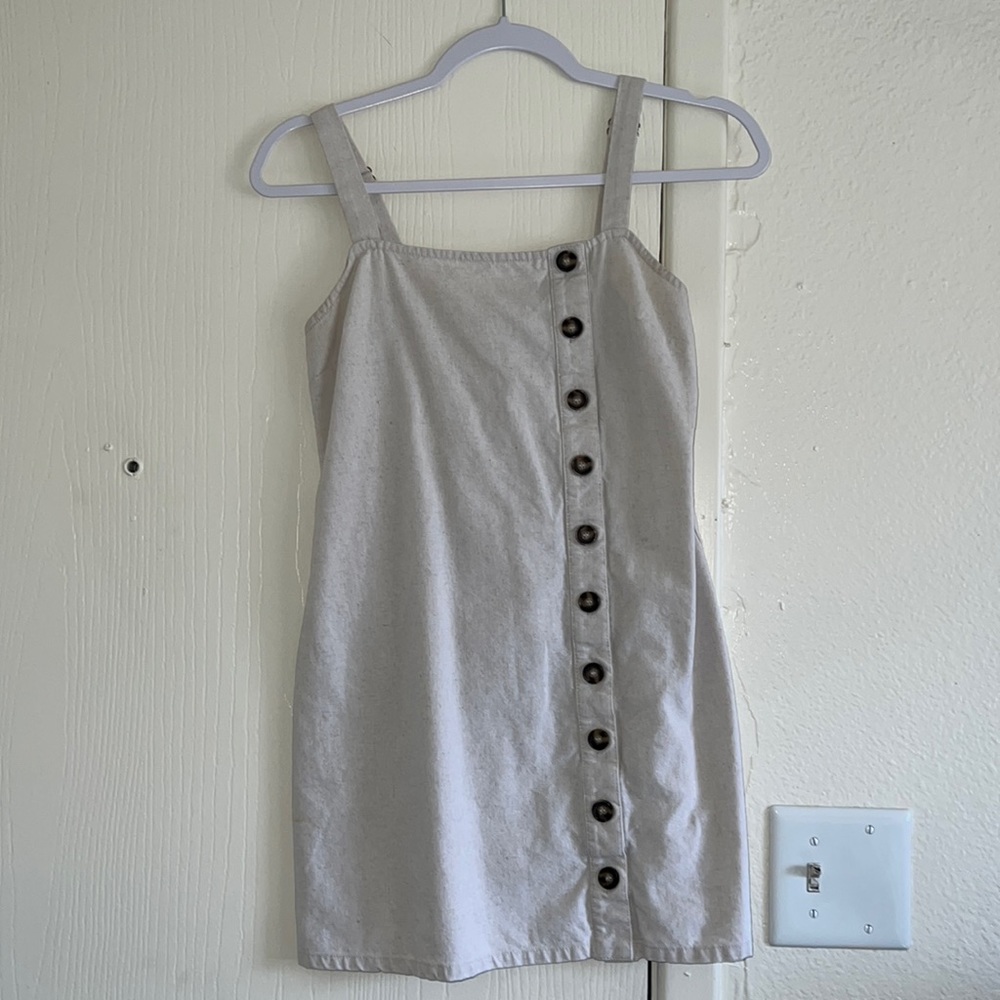 Cream dress with adjustable straps, size S